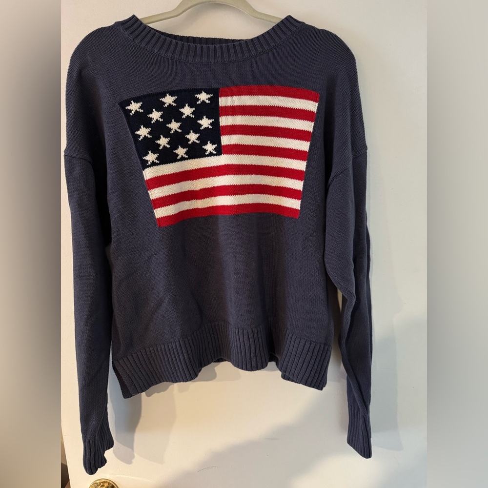 Old Navy Crew-Neck Flag Sweater / size L Tall